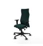 Piqueras y Crespo Albacete XL sincro similpiel verde botella brazos 1D base nailon ruedas 65mm engomadas