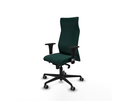 Piqueras y Crespo Albacete XL sincro similpiel verde botella brazos 1D base nailon ruedas 65mm engomadas