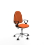 Piqueras y Crespo Algarra CP bali naranja brazos fijos base cromada ruedas nailon 50mm