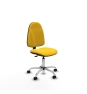 Piqueras y Crespo Algarra CP similpiel amarillo  base cromada ruedas nailon 50mm