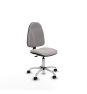 Piqueras y Crespo Algarra CP similpiel blanco  base cromada ruedas nailon 50mm
