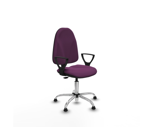 Piqueras y Crespo Algarra CP similpiel morado brazos fijos base cromada topes
