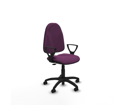 Piqueras y Crespo Algarra CP similpiel morado brazos fijos base poliamida ruedas engomadas 50mm
