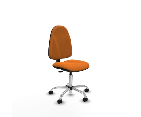 Piqueras y Crespo Algarra CP similpiel naranja  base cromada ruedas nailon 50mm