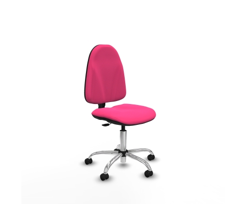 Piqueras y Crespo Algarra CP similpiel rosa base cromada ruedas engomadas 50mm
