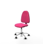 Piqueras y Crespo Algarra CP similpiel rosa  base cromada ruedas nailon 50mm