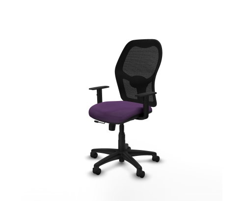 Piqueras y Crespo Aloc?n traslack malla negra bali morado brazos 1D base poliamida ruedas nailon 50mm