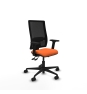 Piqueras y Crespo Bormate asincro malla negra bali naranja brazos 2D base nailon  ruedas 65mm nailon
