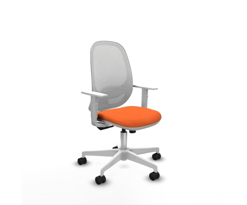 Piqueras y Crespo Cilanco blanca sincro malla blanca bali naranja brazos blancos base blanca ruedas 65mm nailon