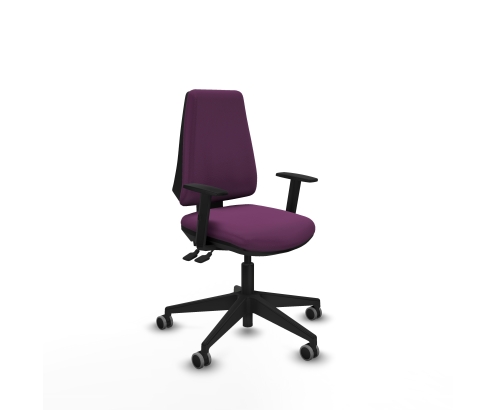Piqueras y Crespo Elche AS similpiel morado brazos 1D base piramidal ruedas engomadas 65mm