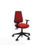 Piqueras y Crespo Elche AS similpiel rojo brazos 1D base piramidal ruedas nailon 65mm