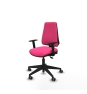 Piqueras y Crespo Elche AS similpiel rosa brazos 1D base piramidal ruedas engomadas 65mm