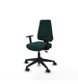 Piqueras y Crespo Elche AS similpiel verde botella brazos 1D base piramidal ruedas nailon 65mm