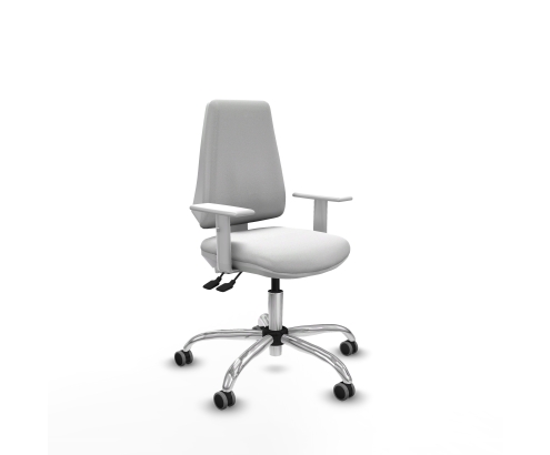 Piqueras y Crespo Elche blanca asincro bali blanco brazos blancos base cromada ruedas 65mm engomadas