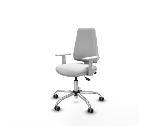 Piqueras y Crespo Elche blanca asincro bali blanco brazos blancos base cromada ruedas 65mm engomadas