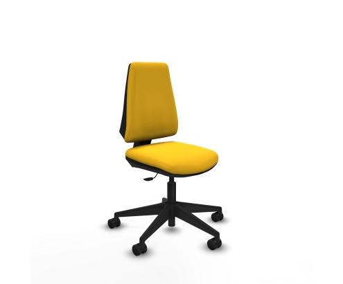 Piqueras y Crespo Elche CP similpiel amarillo base piramidal ruedas nailon 65mm