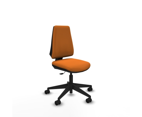 Piqueras y Crespo Elche CP similpiel naranja base piramidal ruedas nailon 65mm