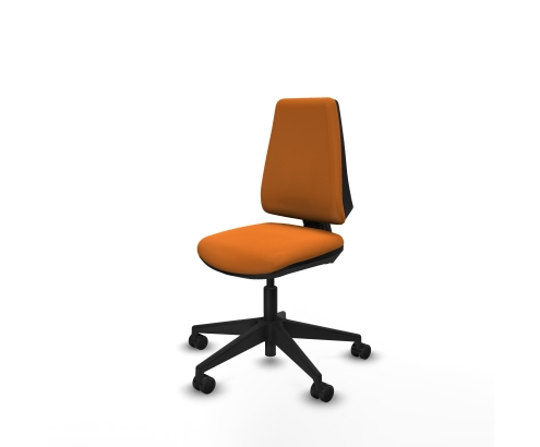 Piqueras y Crespo Elche CP similpiel naranja base piramidal ruedas nailon 65mm