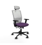 Piqueras y Crespo Haches traslack malla blanca bali morado brazos 2D base nailon cabecero malla 2D ruedas 65mm nailon
