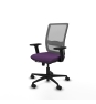 Piqueras y Crespo Haches traslack malla gris bali morado brazos 2D base nailon ruedas 65mm nailon
