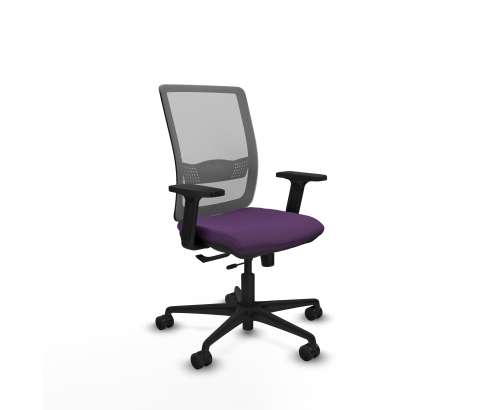 Piqueras y Crespo Haches traslack malla gris bali morado brazos 2D base nailon ruedas 65mm nailon