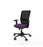 Piqueras y Crespo Haches traslack malla negra bali morado brazos 2D base nailon ruedas 65mm nailon
