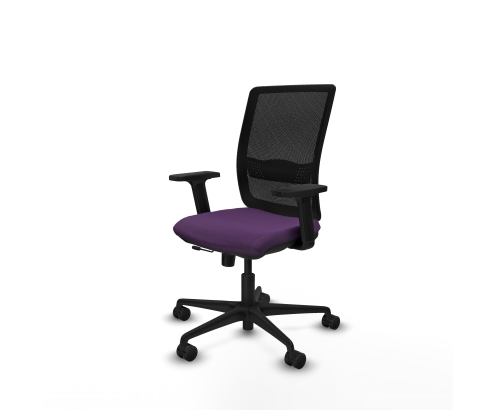 Piqueras y Crespo Haches traslack malla negra bali morado brazos 2D base nailon ruedas 65mm nailon