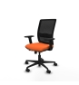 Piqueras y Crespo Haches traslack malla negra bali naranja brazos 2D base nailon ruedas 65mm nailon