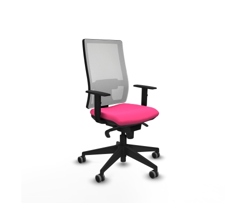 Piqueras y Crespo Horna sincro malla blanca similpiel rosa brazos 1D base piramidal ruedas 65mm engomadas