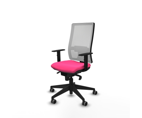 Piqueras y Crespo Horna sincro malla blanca similpiel rosa brazos 1D base piramidal ruedas 65mm engomadas