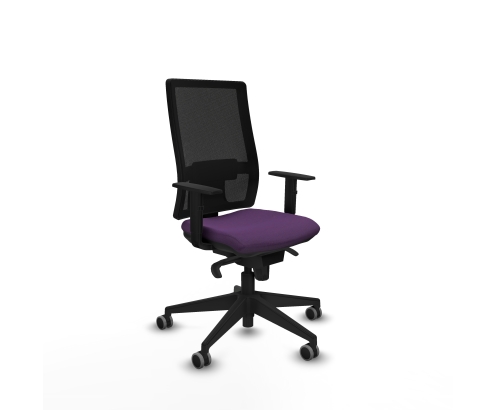 Piqueras y Crespo Horna sincro malla negra bali morado brazos 1D base piramidal ruedas 65mm engomadas