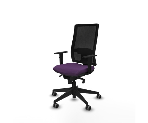 Piqueras y Crespo Horna sincro malla negra bali morado brazos 1D base piramidal ruedas 65mm engomadas