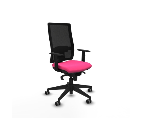 Piqueras y Crespo Horna sincro malla negra similpiel rosa brazos 1D base piramidal ruedas 65mm engomadas