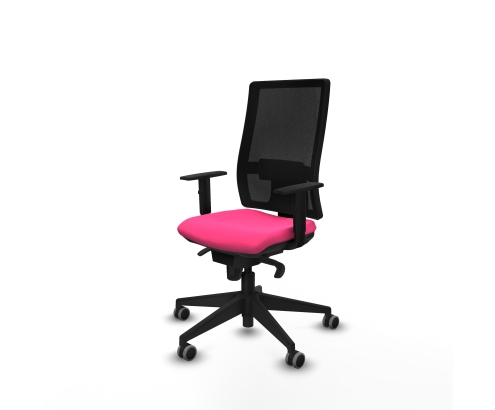 Piqueras y Crespo Horna sincro malla negra similpiel rosa brazos 1D base piramidal ruedas 65mm engomadas