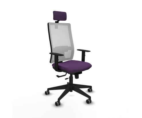 Piqueras y Crespo Horna traslack malla blanca bali morado brazos 1D base piramidal cabecero 2D ruedas 65mm engomadas