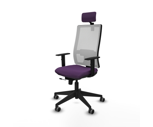 Piqueras y Crespo Horna traslack malla blanca bali morado brazos 1D base piramidal cabecero 2D ruedas 65mm engomadas