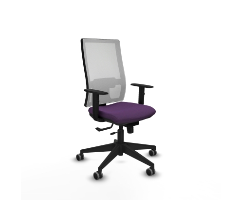 Piqueras y Crespo Horna traslack malla blanca bali morado brazos 1D base piramidal ruedas 65mm engomadas