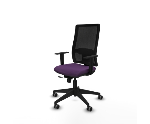 Piqueras y Crespo Horna traslack malla negra bali morado brazos 1D base piramidal ruedas 65mm engomadas