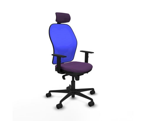 Piqueras y Crespo Jorquera sincro malla azul bali morado brazos 1D base nailon cabecero 2D ruedas 65mm nailon