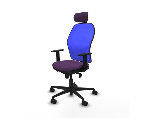 Piqueras y Crespo Jorquera sincro malla azul bali morado brazos 1D base nailon cabecero 2D ruedas 65mm nailon