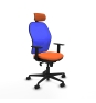 Piqueras y Crespo Jorquera sincro malla azul bali naranja brazos 1D base nailon cabecero 2D ruedas 65mm nailon