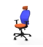 Piqueras y Crespo Jorquera sincro malla azul bali naranja brazos 1D base nailon cabecero 2D ruedas 65mm nailon