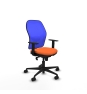 Piqueras y Crespo Jorquera sincro malla azul bali naranja brazos 1D base nailon  ruedas 65mm nailon