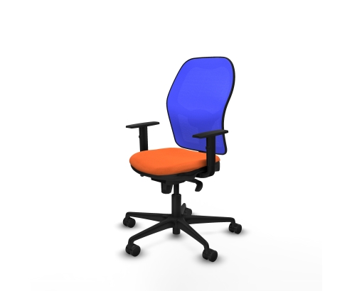 Piqueras y Crespo Jorquera sincro malla azul bali naranja brazos 1D base nailon ruedas 65mm nailon