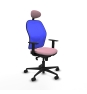 Piqueras y Crespo Jorquera sincro malla azul bali rosa brazos 1D base nailon cabecero fijo ruedas 65mm nailon