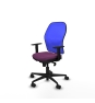 Piqueras y Crespo Jorquera sincro malla azul similpiel morado brazos 1D base nailon  ruedas 65mm nailon
