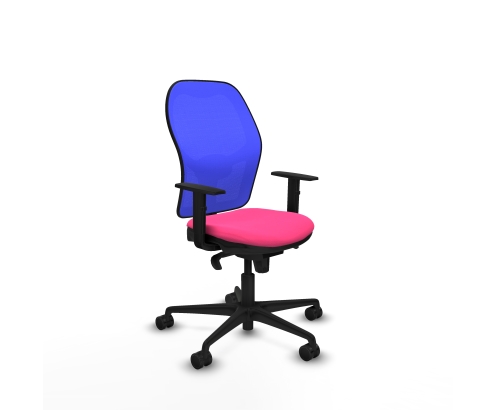 Piqueras y Crespo Jorquera sincro malla azul similpiel rosa brazos 1D base nailon ruedas 65mm nailon