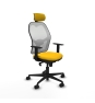Piqueras y Crespo Jorquera sincro malla blanca bali amarillo brazos 1D base nailon cabecero 2D ruedas 65mm nailon