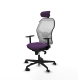 Piqueras y Crespo Jorquera sincro malla blanca bali morado brazos 1D base nailon cabecero 2D ruedas 65mm nailon