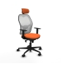 Piqueras y Crespo Jorquera sincro malla blanca bali naranja brazos 1D base nailon cabecero 2D ruedas 65mm nailon